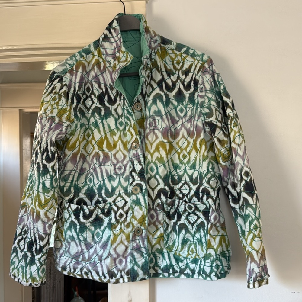Reversible printed cotton jacket - Picture 2 of 7